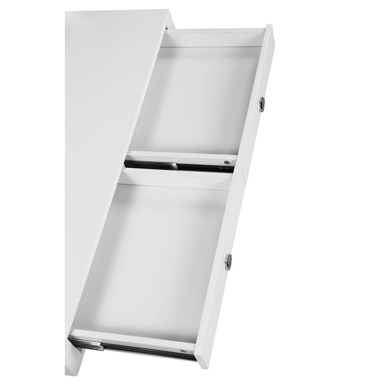 Bushman Glass Stainless Steel Writing Desk