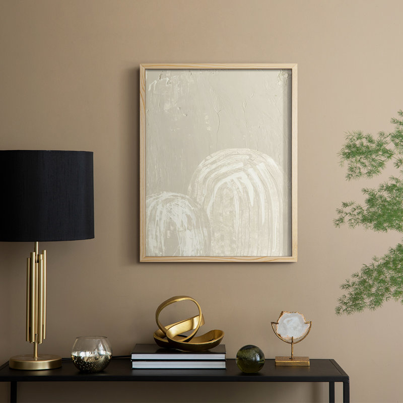 Sandy Arcs III, reproduction encadrée - bois massif, Naturel, H 11 po x l 9 po