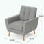 Fauteuil club en tissu Mid-Century-1811343746