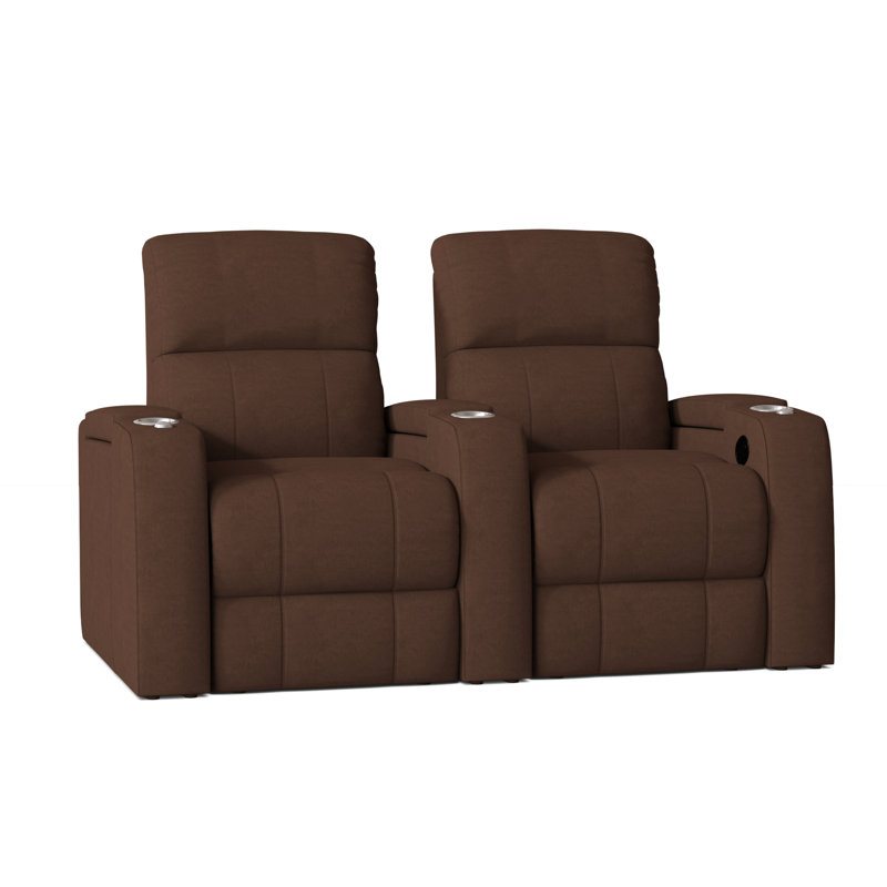 Rangée de sièges de cinéma maison Chrysander (rangée de 2), Électrique, Sangria Smartsuede