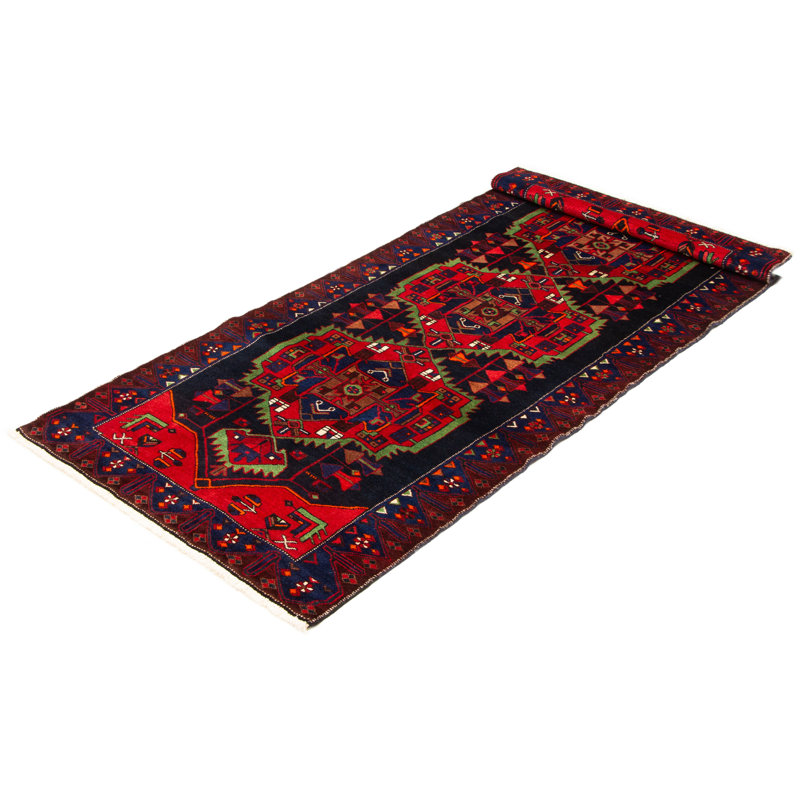 Tapis bleu marine 4 pi 0 po x 9 pi 8 po Konya Anatolian