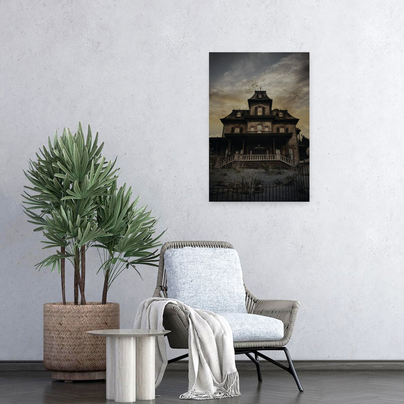 «Creepy House», art contemporain abstrait, H 24 po x l 16 po