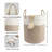 15”x20” Woven Cotton Rope Storage Basket Practical Laundry Hamper for Home Use-1911437339