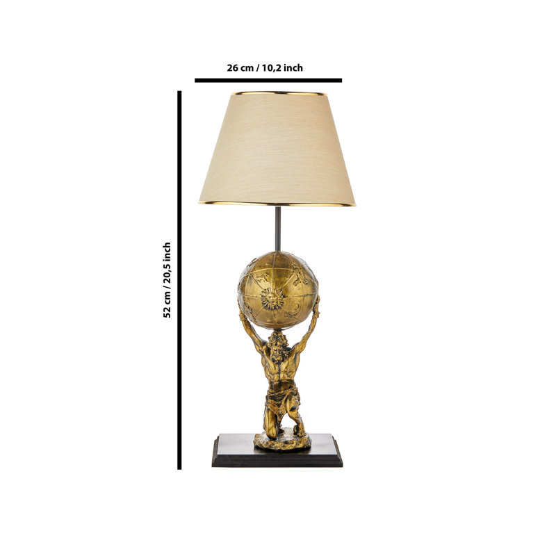 Lampe de table, Or, Beige