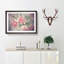 Pale Pink Carnation Flowers in Abstract - Picture Frame Painting Print-55735282-55735274