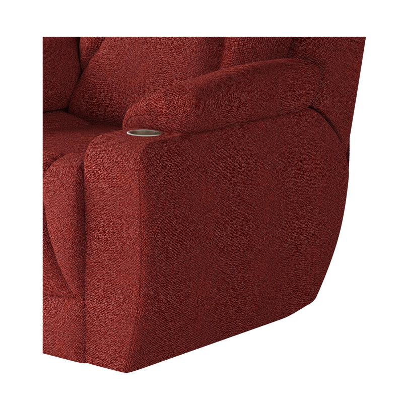 Fauteuil inclinable près du mur pour homme, Rouge, Chenille