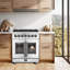 Cuisinière à convection autoportante à double carburant 30 po 4,32 pieds cubes Forno Massimo