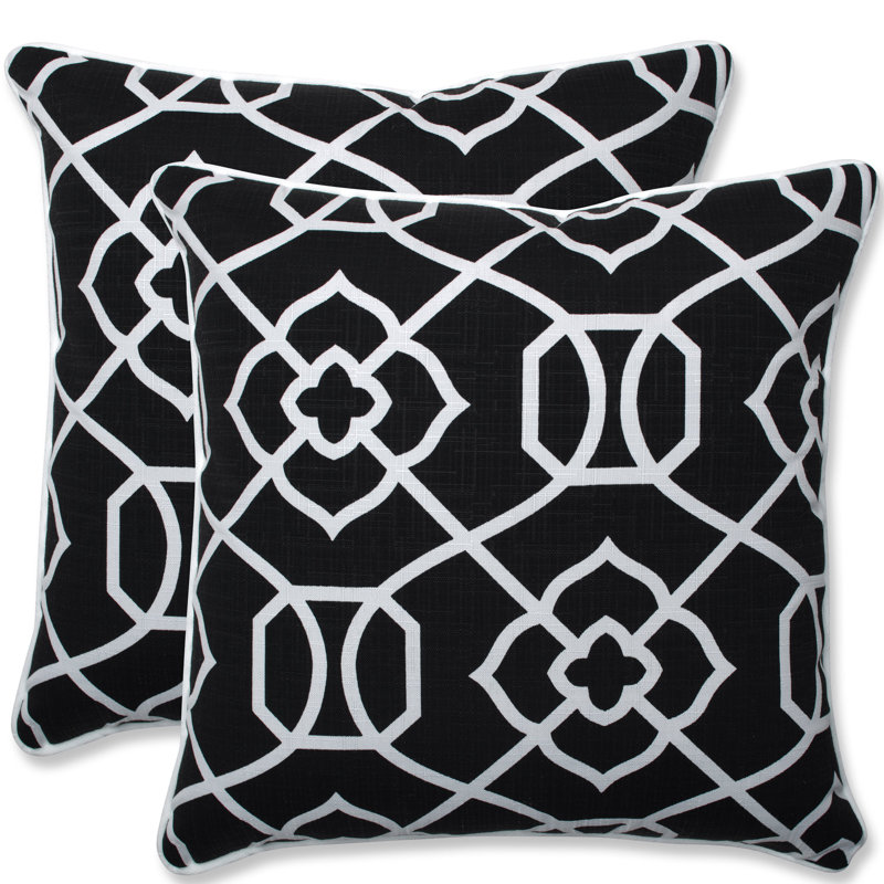 Geometric Outdoor Reversible Throw Pillow