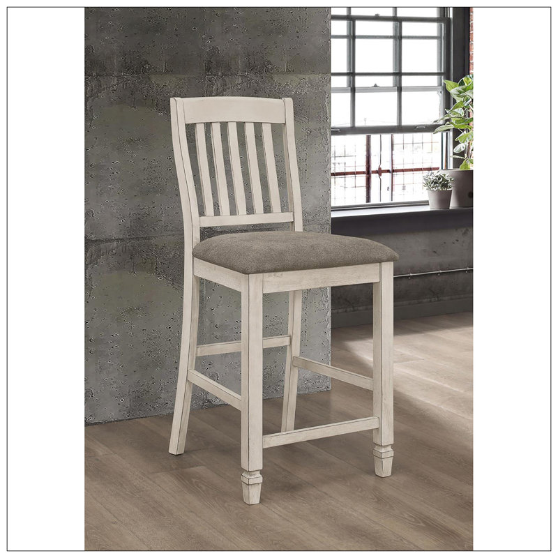 Chaise à hauteur de comptoir Nutmeg et crème rustique (ensemble de 2)