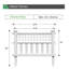 23.6" No-dig White Plastic Fencing Set Of 10