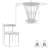 Milleigh 5 Piece Round Glass Dining Table Set with Metal Frame and Upholstered Chairs-744596575