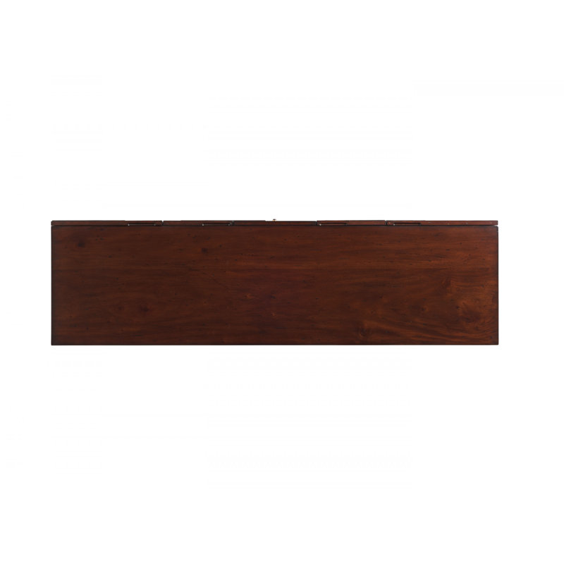 Brown Transitional Wood Media Console with Cabinet
