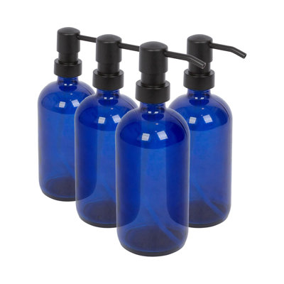 4x Glass Soap Dispensers - 500ml