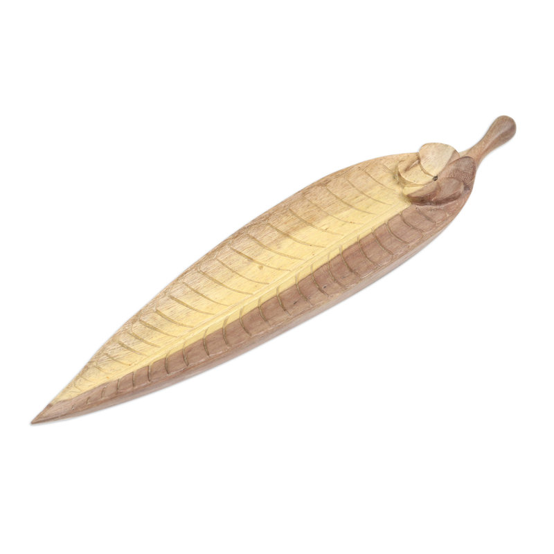 0.8'' H Wood Tabletop Dish