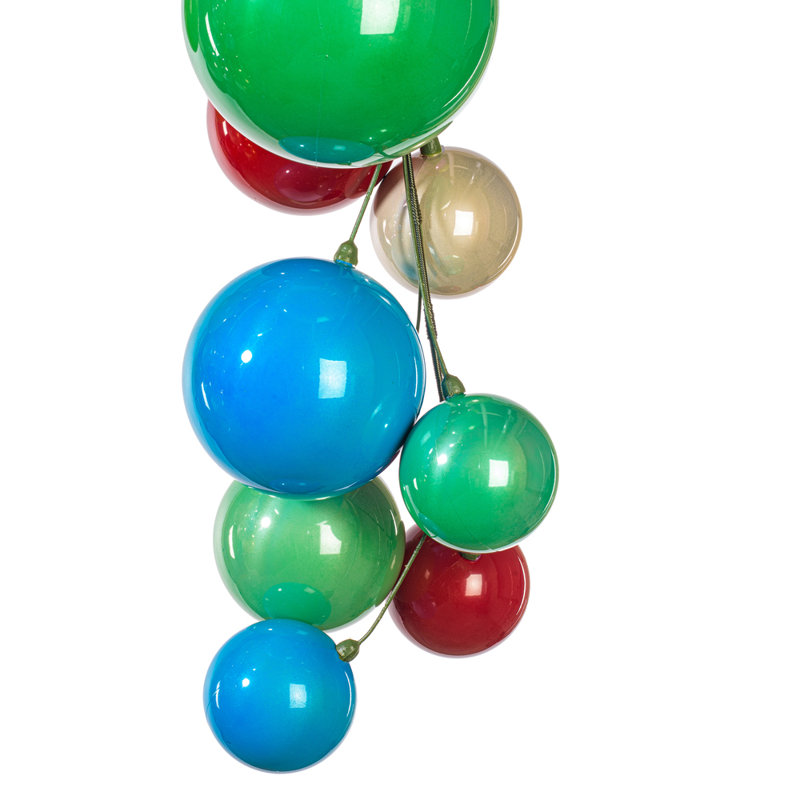  Guirlande 6 pi multicolore, Rose / vert / rouge / bleu / orange / blanc