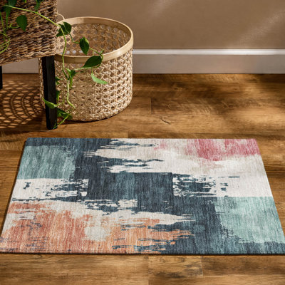 Tapis abstrait lavable à la machine de qualité supérieure Mayfield AMF2347