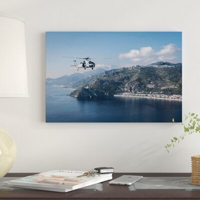 MH-60S Sea Hawk Helicopters off the Coast of Naples, Italy' Photographic Print on Canvas -  East Urban Home, EB7A83F5519244D686A83B692772A701