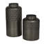 2 Piece Cole Dark Grey Metal Table Vase Set