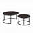 Modern Faux Leather Nesting Round Coffee Table-219310281