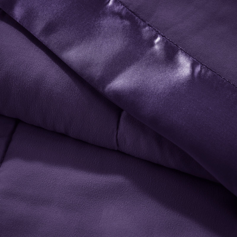 Full/Queen Blue Down Alternative Blanket with Satin Trim