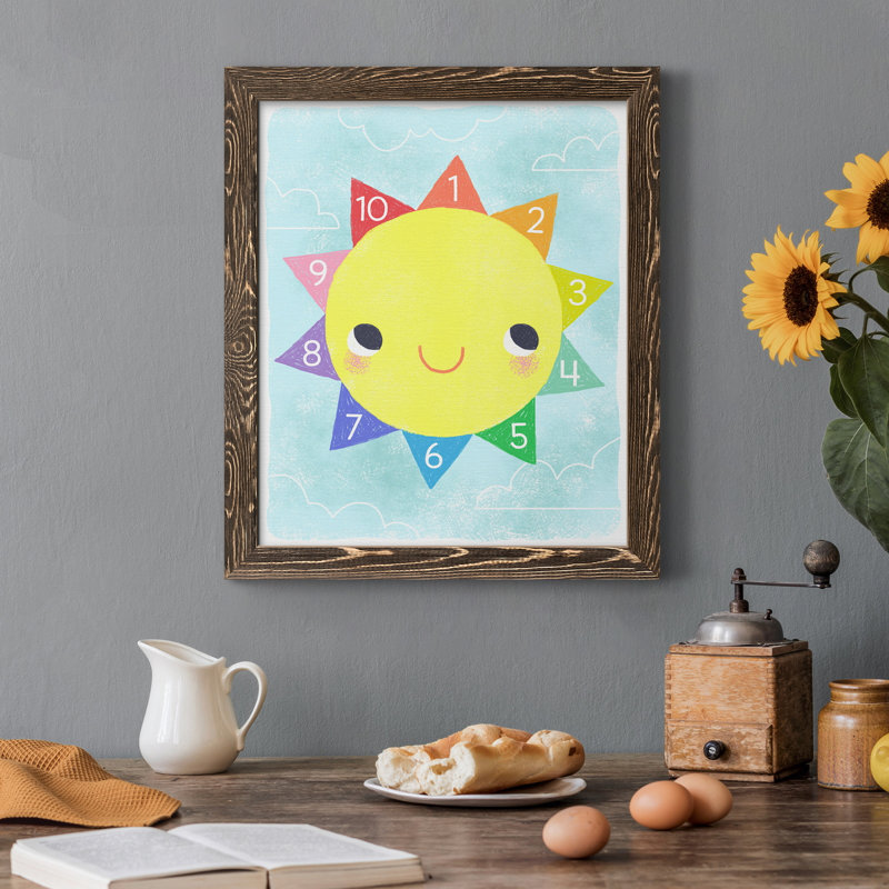 «Counting Sun» - Cadre photo, impression sur toile, H 37,5 po x l 27,5 po x P 1,5 po, Noyer