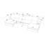 Canapé modulaire réversible en velours côtelé-762651229