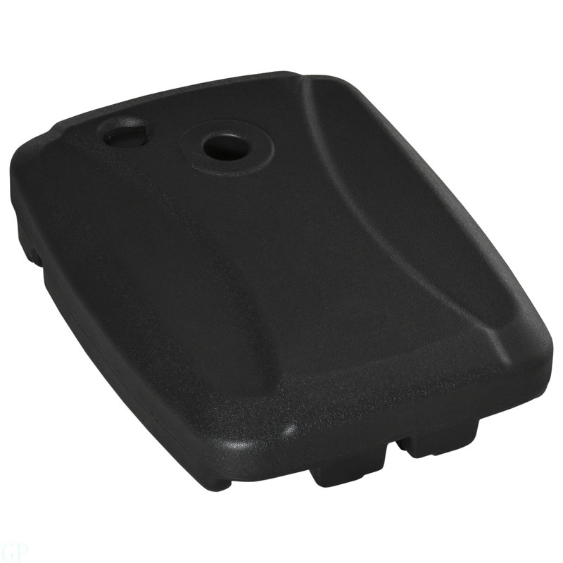 Base de parasol en porte-à-faux Outsunny, 165 lb Capacité, porte-parapluie sur roulettes décalé portable, mobile, robuste, remplissable avec de l'eau ou du sable, noir