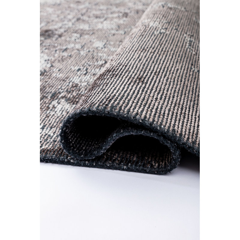 Rapture Gray Toile Luxury Area Rug, Rectangle 7'10" x 11'2"