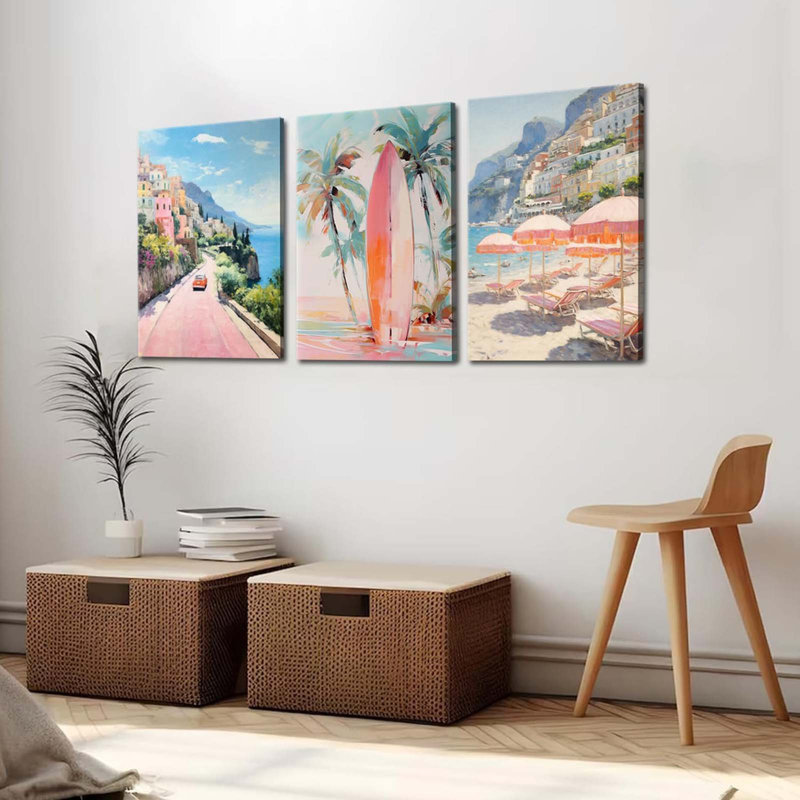 3 Piece Wrapped Canvas Print, 40" H x 60" W