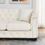 Velours beige 3 + 2 avec garniture cloutée attrayante - 3 places 2