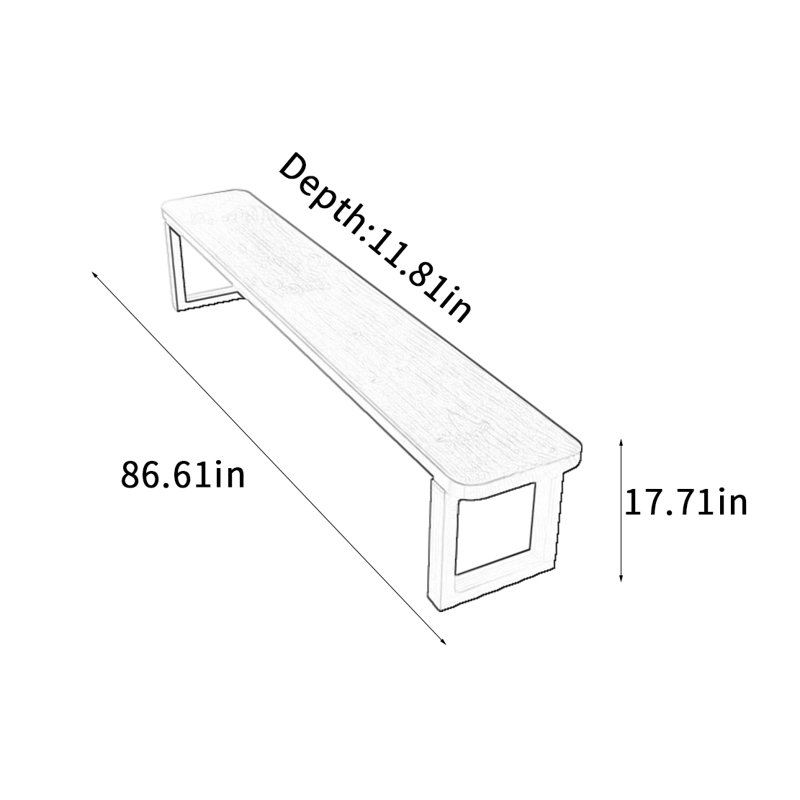 Kiasha, 17.71" H x 11.81" W x 86.61" D