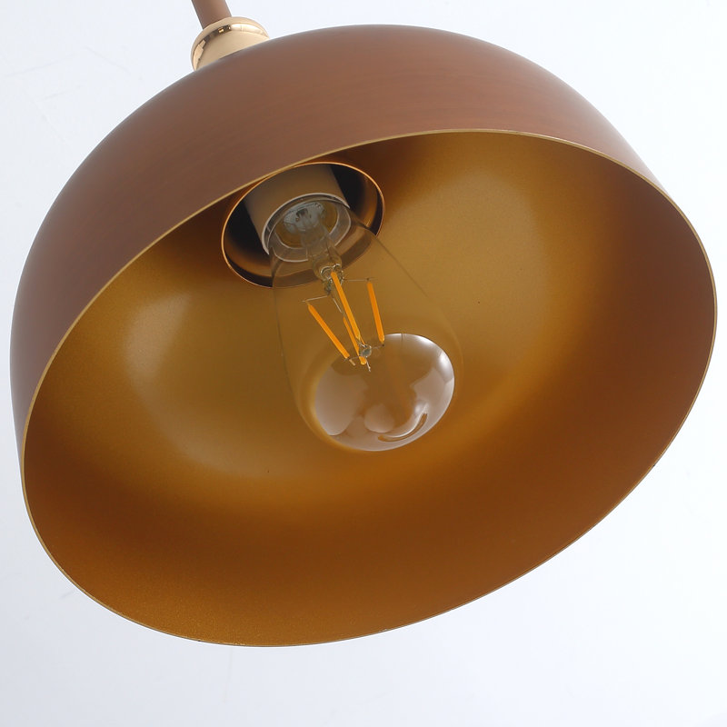 Luminaire suspendu 1 lumière DEL avec détails, Or