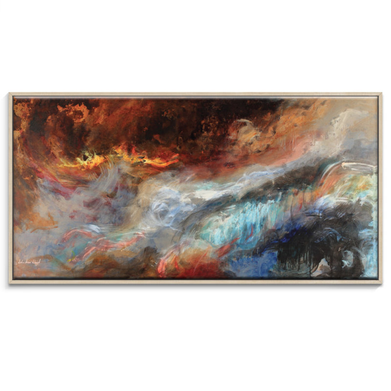 John Louis Lloyd - Painting on Canvas, 31cm H x 61cm W, Timber Floater Frame