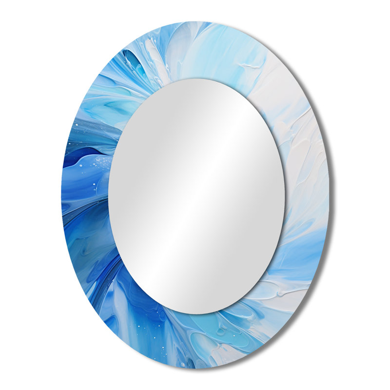 Miroir mural bleu, 43 po x 33 po