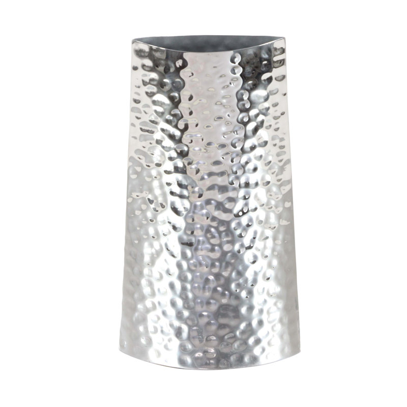 Vase de table en acier inoxydable, H 14 po x l 7 po x P 3 po