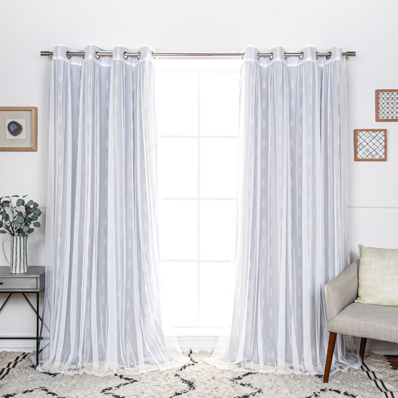 Kariyah Room Darkening Curtain, Gray, 52" W x 96" L
