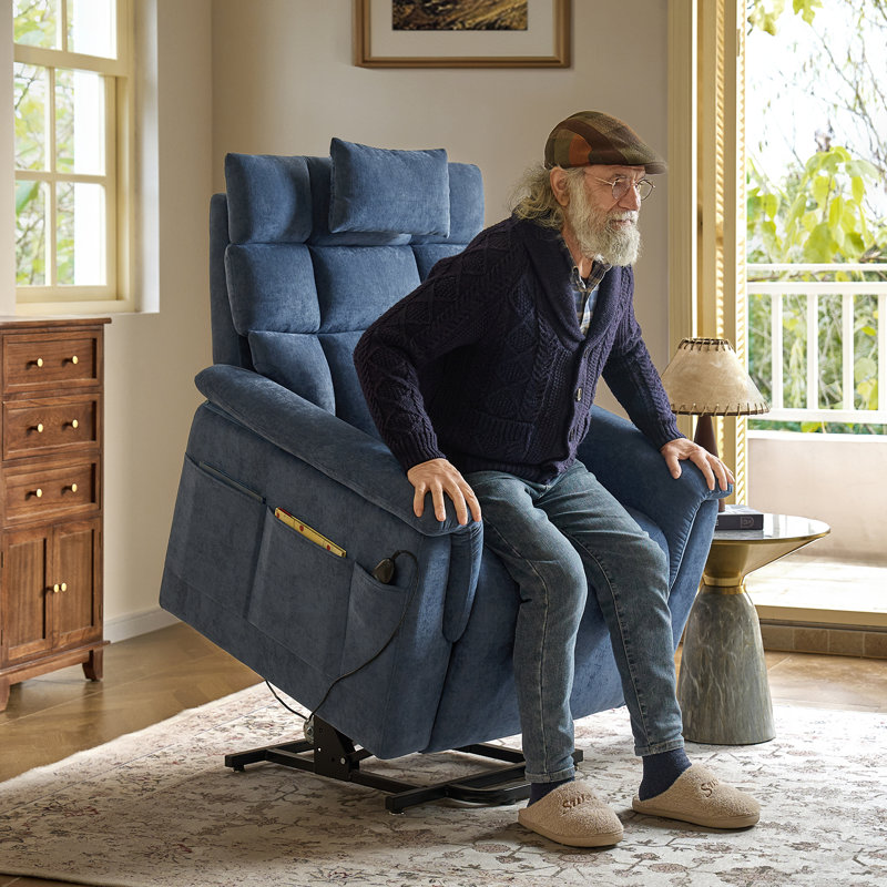 Fauteuil inclinable chauffant Duhaime, Marine