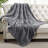 Sculpted Stripe Faux Fur Throw-105589524
