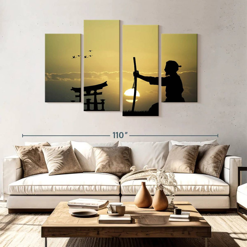 Leisha Samurai Meditation, 54'' H x 84'' W
