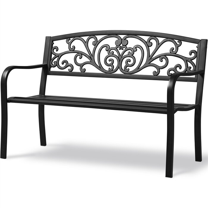 Astoria Grand Jean Metal Outdoor Bench & Reviews | Wayfair