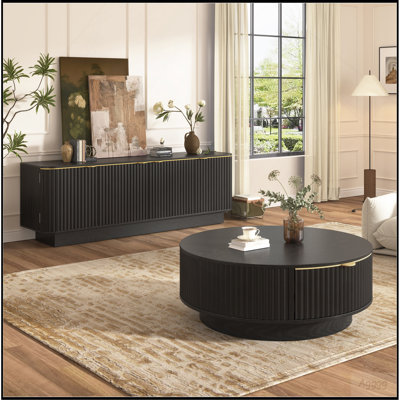 Ensemble de table basse et console de télévision VIBE HAUS Farmhouse