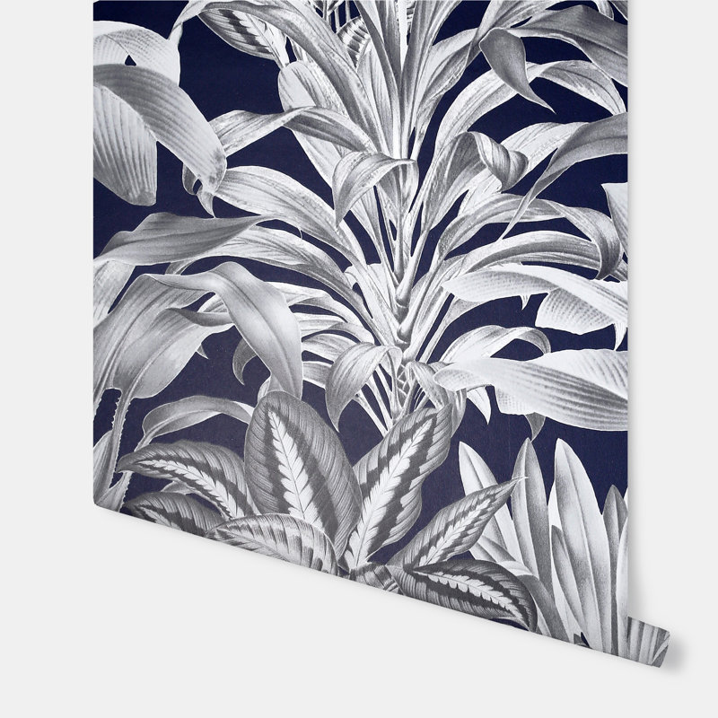 Rouleau de papier peint lisse L 33 pi x l 20,8 po Dundas, Bleu