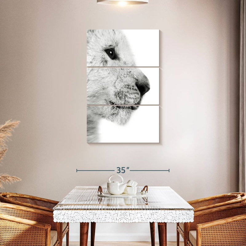 Brampt Lion Cub Profile, 45" H x 28" W