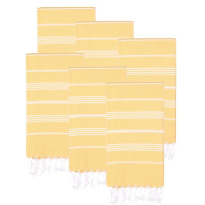 Ensemble de 6 serviettes pour lit de plage en coton turc Alize