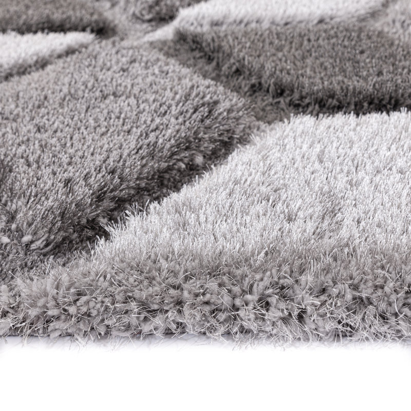 Alyha Geometric Machine Tufted Shag Indoor / Outdoor Area Rug, Rectangle 119.89 x 170.18cm