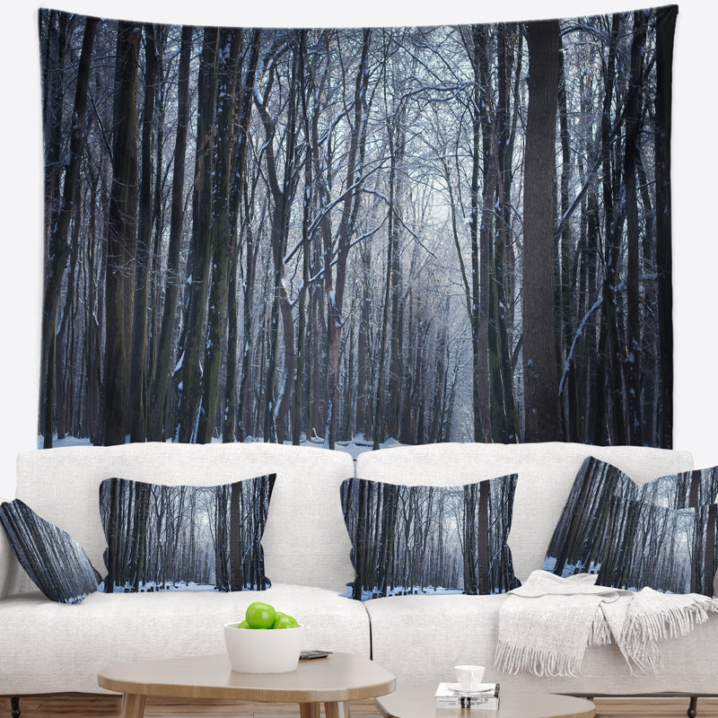 Tapisserie «Thick Woods in Winter Forest», H 78 po x l 92 po
