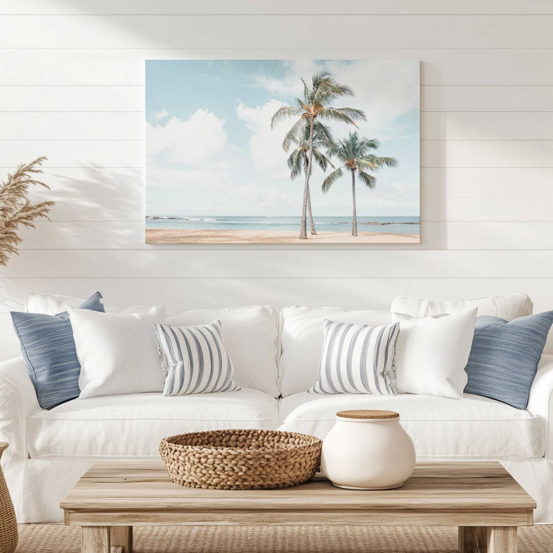 «Swaying Palms in Paradise II», reproduction, H 32 po x l 48 po x P 1,25 po, Toile tendue