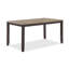 Magnifique ensemble de salle à manger 6 pièces brun clair Table rectangulaire en tissu gris clair