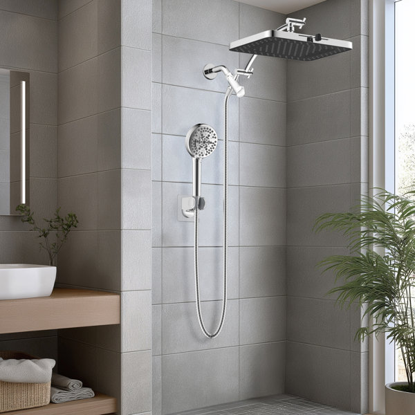 Luxury 3-Way Thermostatic Complete Rain And Waterfall Shower System With High-pressure Handheld Spray In Black - Bed Bath & Beyond - 35026747 - View #7