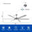 SkyFan Cassiopeia 60" 6-Blade Ceiling Fan-1243291112